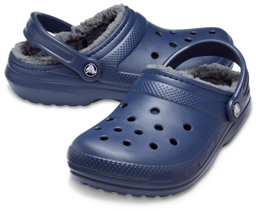 Klapki Crocs Classic Lined Clog (z wyściółką) granatowo/charcoal - 1 para
